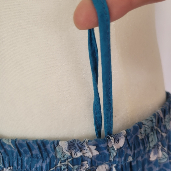 🌻NWOT Coldwater Creek Blue Floral Maxi Skirt size L - Picture 7 of 13